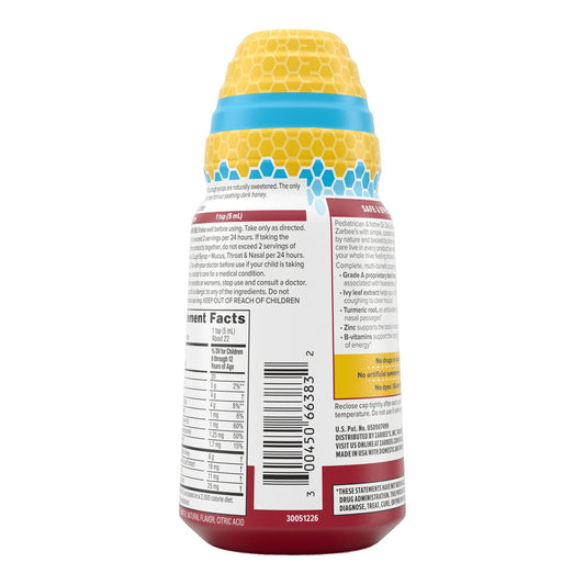 ZARBEES, SYRP CHLD COUGH/MUCUS/THROAT+NASAL GRAPE 4OZ