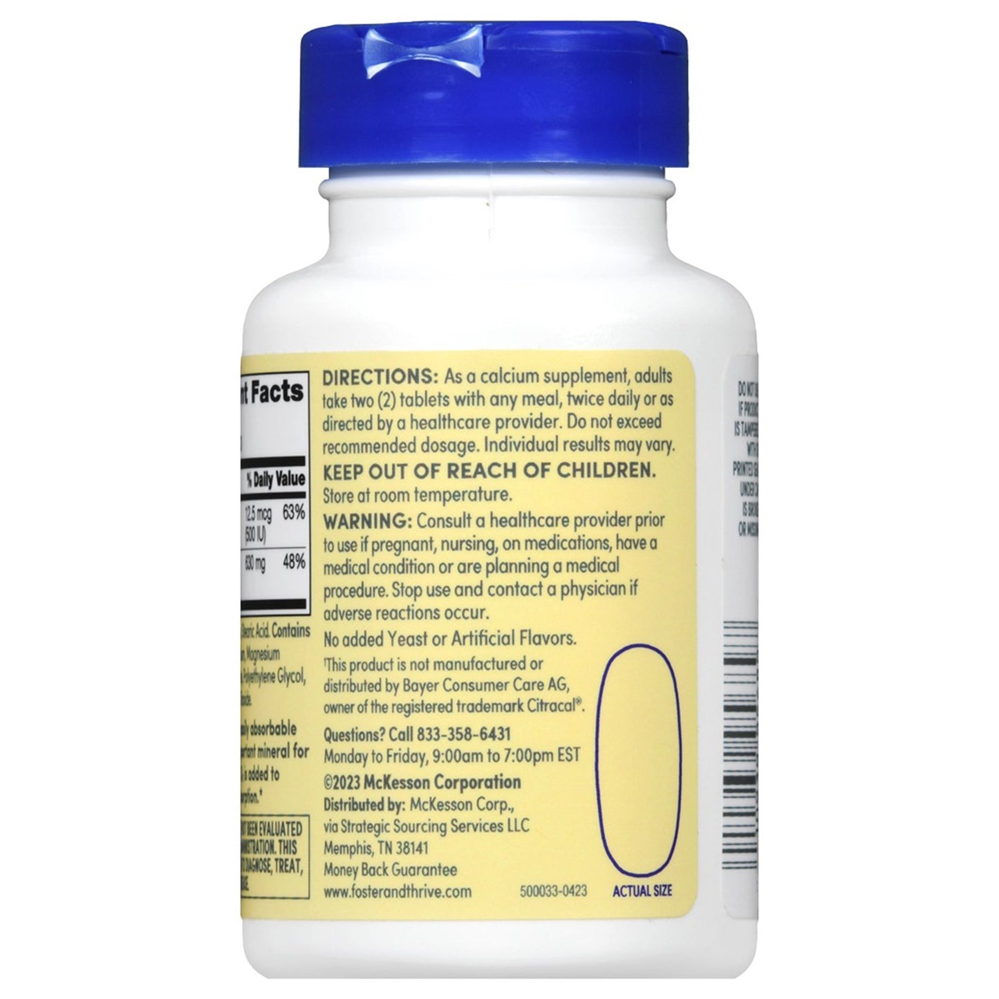 Foster & Thrive™ Calcium Citrate + Vitamin D-3 Coated Tablets Maximum