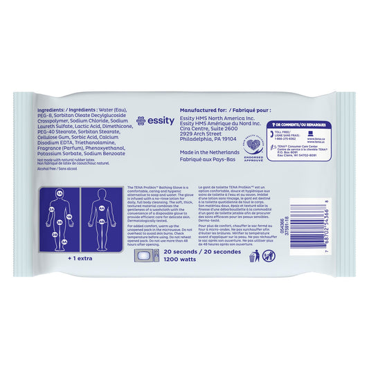 GLOVE, BATHING PROSKIN TENA SCENTED (5/PK 45PK/CS)