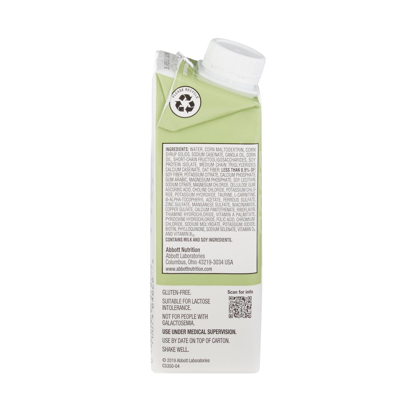 Tube Feeding Formula Jevity 1.5 Cal with Fiber Unflavored Liquid 8 oz. Reclosable Carton