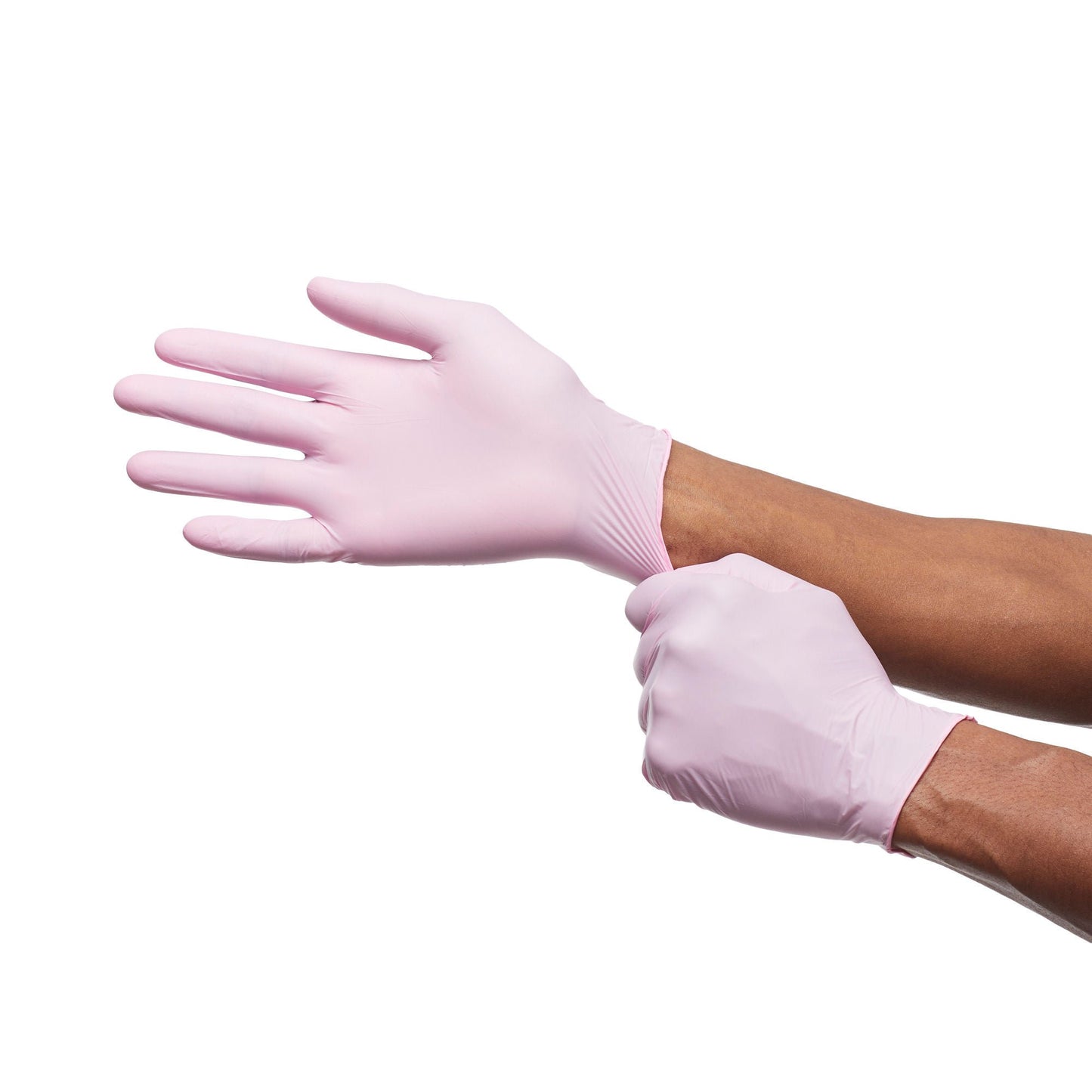 McKesson Pink Nitrile Exam Gloves Large NonSterile Pink Textured Fingertips 250 per Box