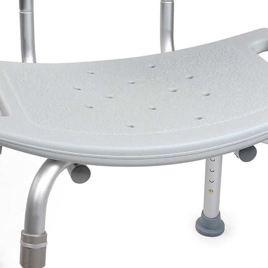 Bath Bench McKesson Without Arms Aluminum Frame Removable Backrest 19-1/4 Inch Seat Width 300 lbs. Weight Capacity