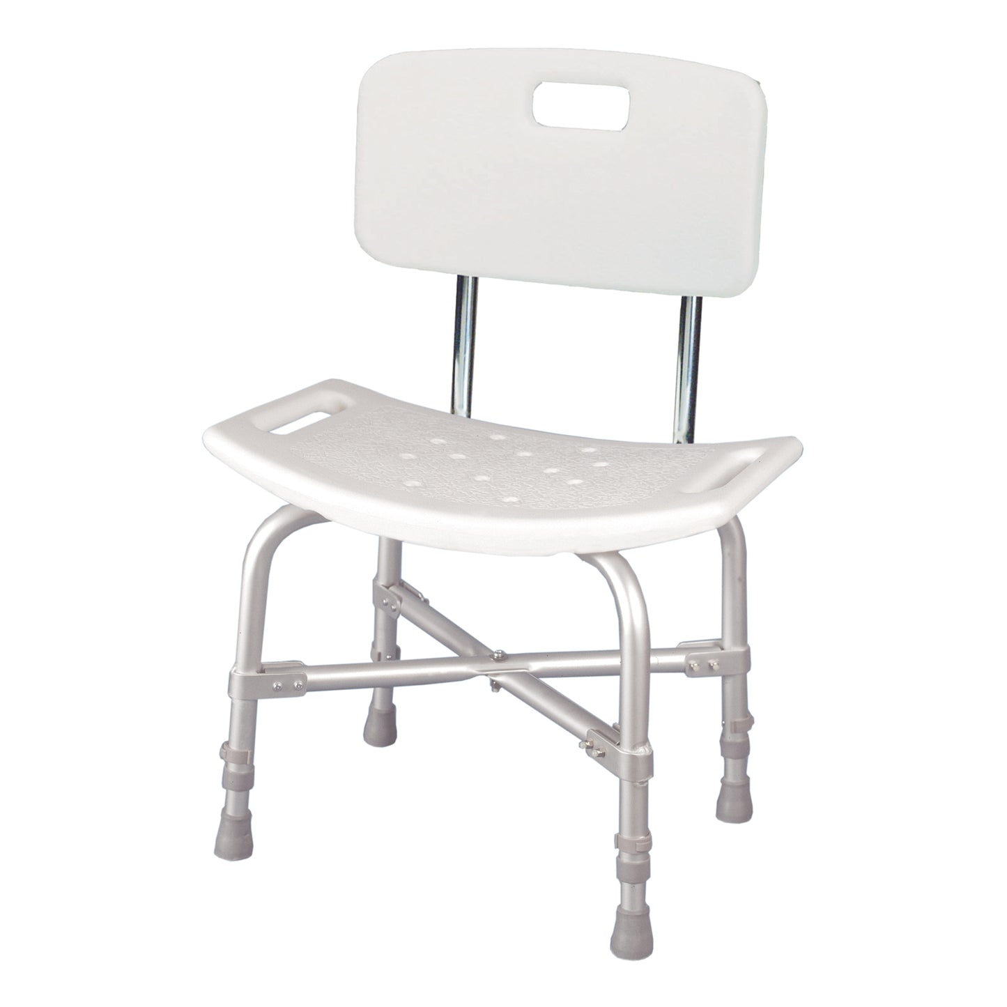 Bath Bench McKesson Without Arms Aluminum Frame With Backrest 20 Inch Seat Width 500 lbs. Weight Capacity