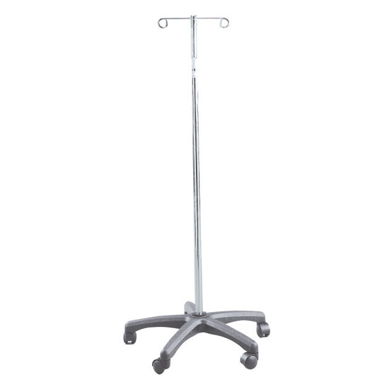 Drive Medical Deluxe IV Pole 2 Hook 5 Leg
