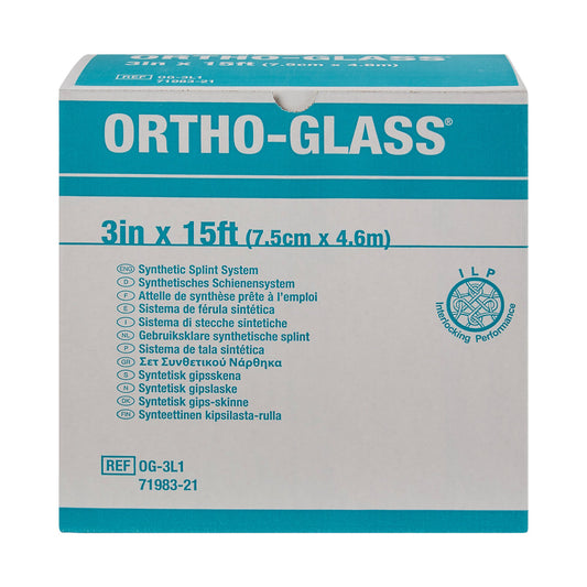Padded Splint Roll ORTHO-GLASS 3 Inch X 15 Foot Fiberglass White