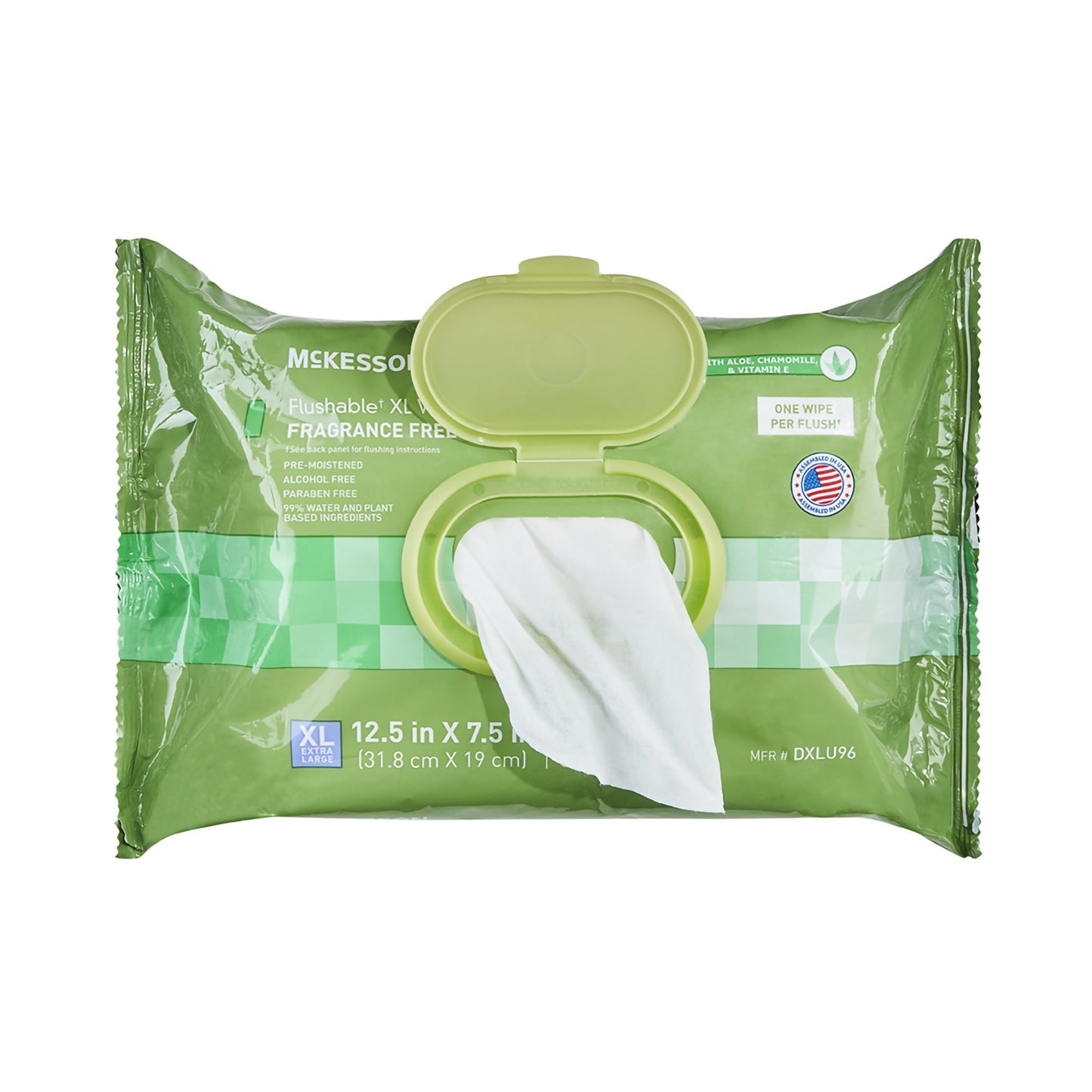 WIPE, WET FLUSHABLE XL UNSCNTDSFT PK W/LID (96/PK 6PK/CS)