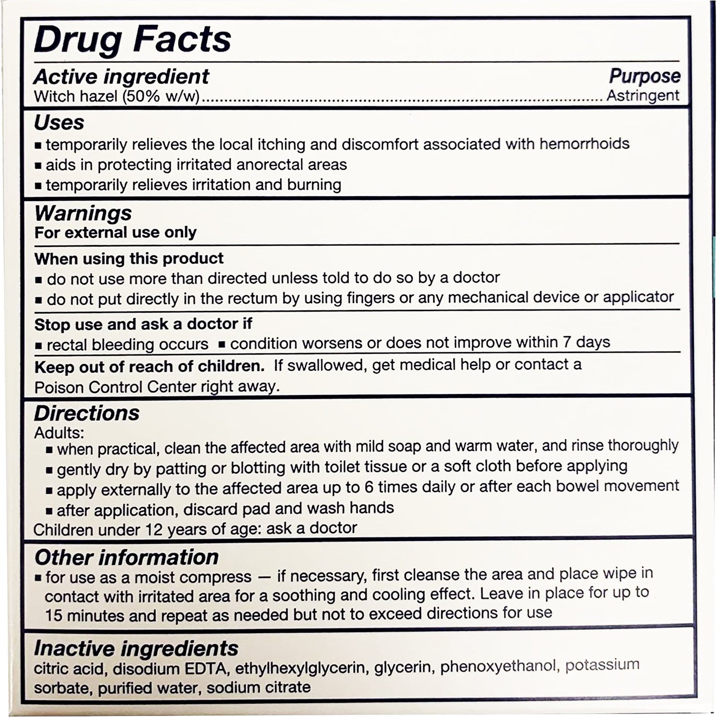 TUCKS, PAD HEMORRHOIDAL (40/BX)