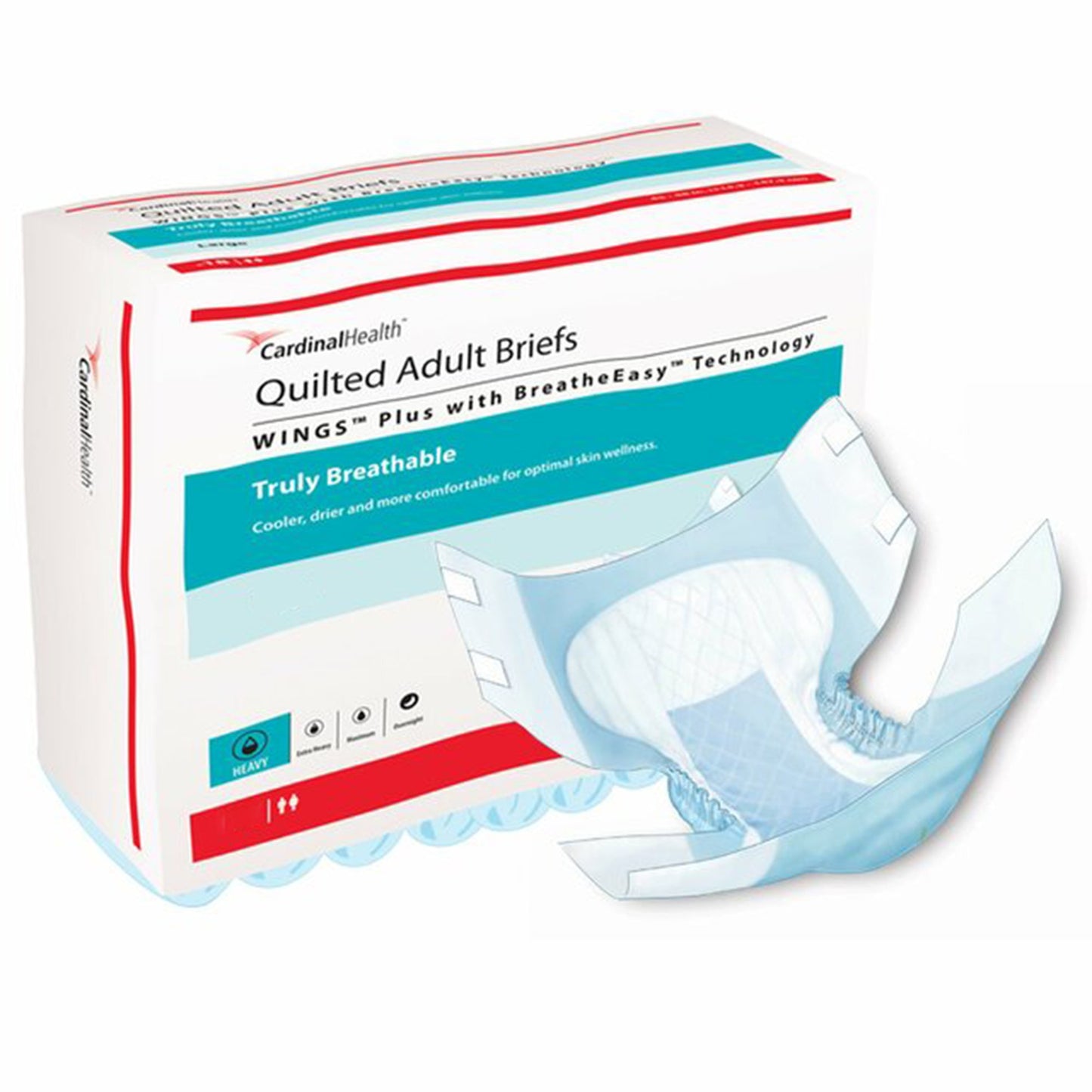 Wings™ Quilted Plus with BreatheEasy™ Technology Adult Briefs, X-Large