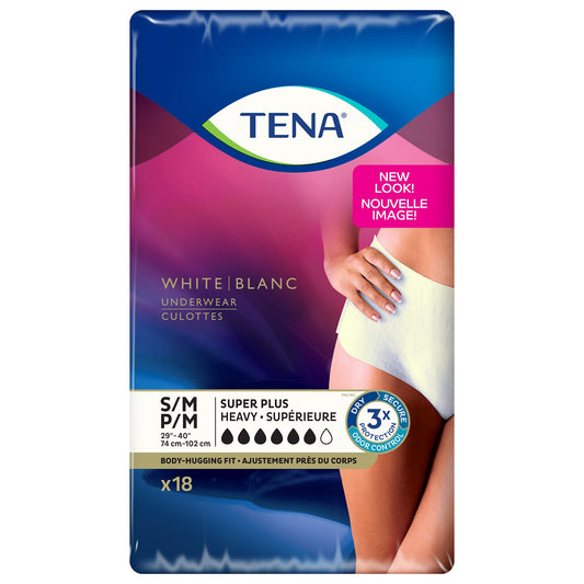 UNDERWEAR, INCONT SUPER PLUS TENA SM/MED (18EA/BG 4BG/CS)