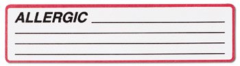 Carstens® Allergy Alert Pre-Printed Label, 5.375 x 1.375 Inch