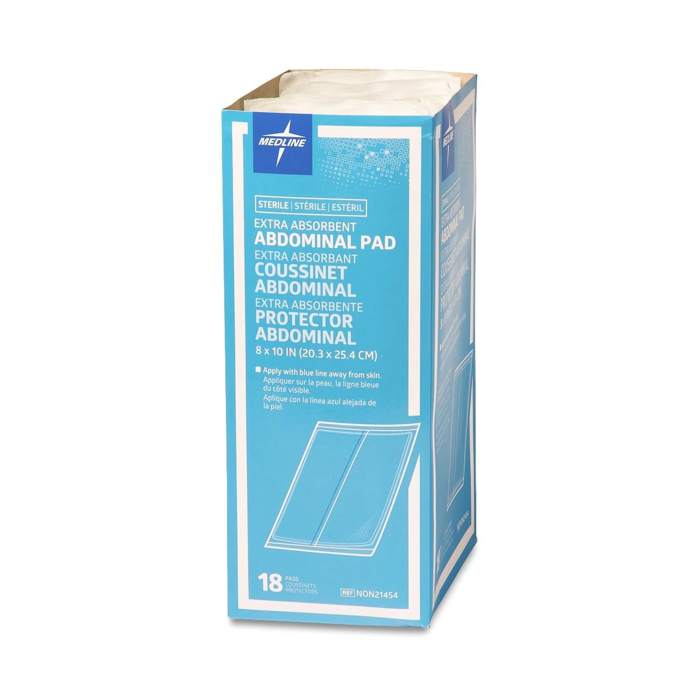 Medline Sterile Abdominal Pad, 8 x 10 Inch