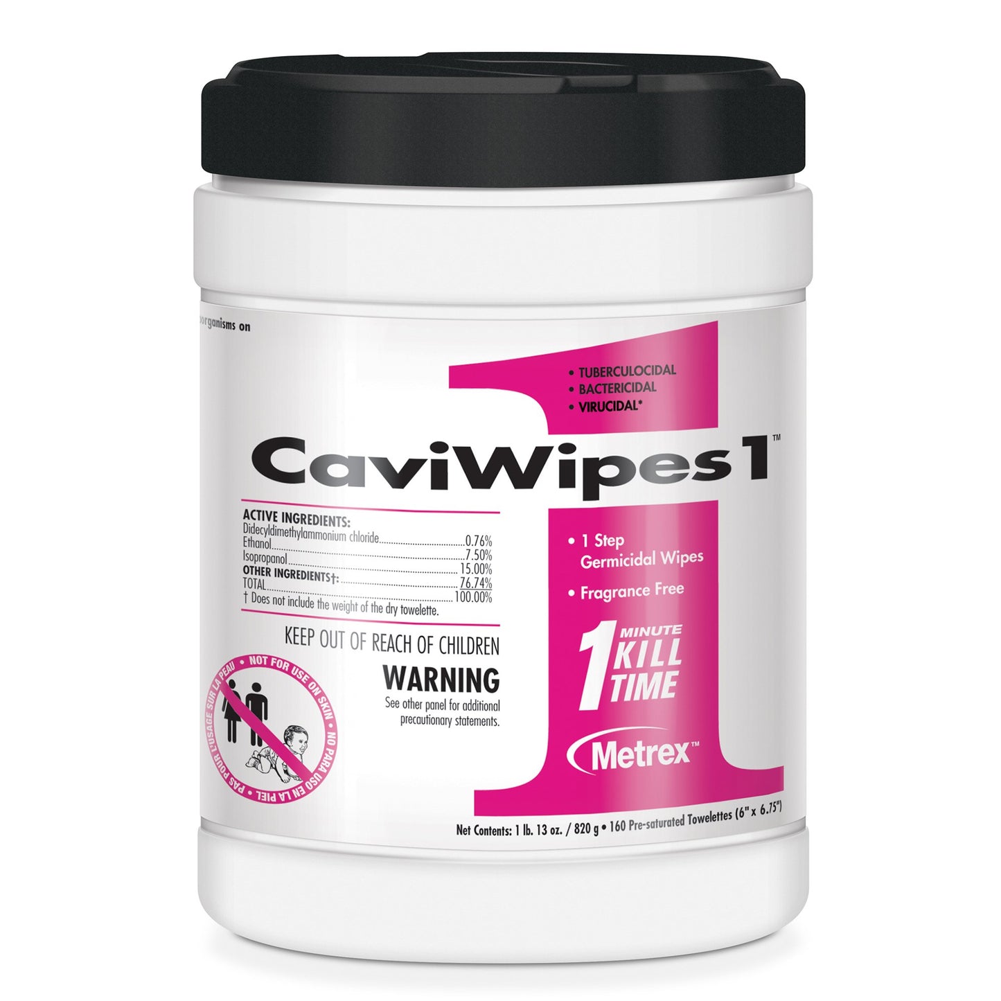 CaviWipes1 Surface Disinfectant, Alcohol Based, Wipes