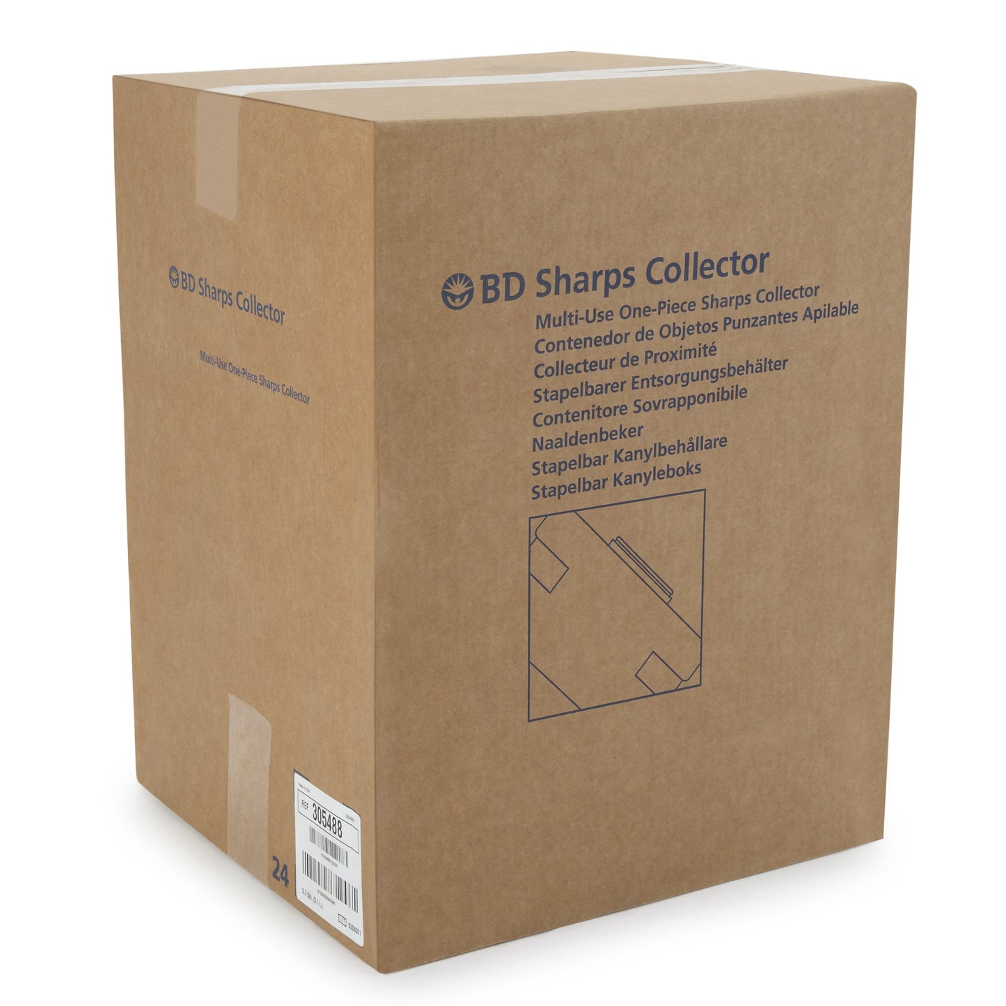 CONTAINER, SHARPS RED 3.3QT (24/CS)