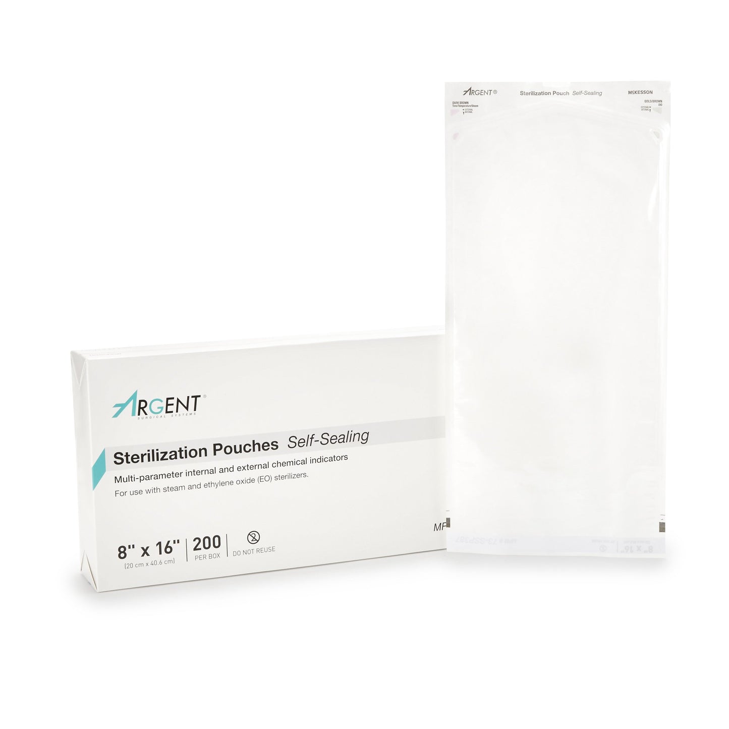 McKesson Argent® Sure-Check® Sterilization Pouch, 8 x 16 Inch