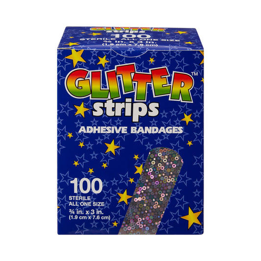 BANDAGE, ADHSV STRIP GLITTER 3/4"X3" (100/BX) DERSCI