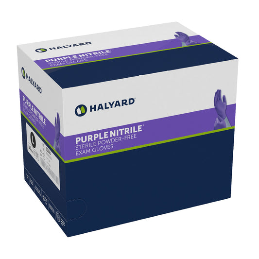 Exam Glove Purple Nitrile® Large Sterile Pair Nitrile Standard Cuff Length Textured Fingertips Purple Chemo Tested / Fentanyl Tested