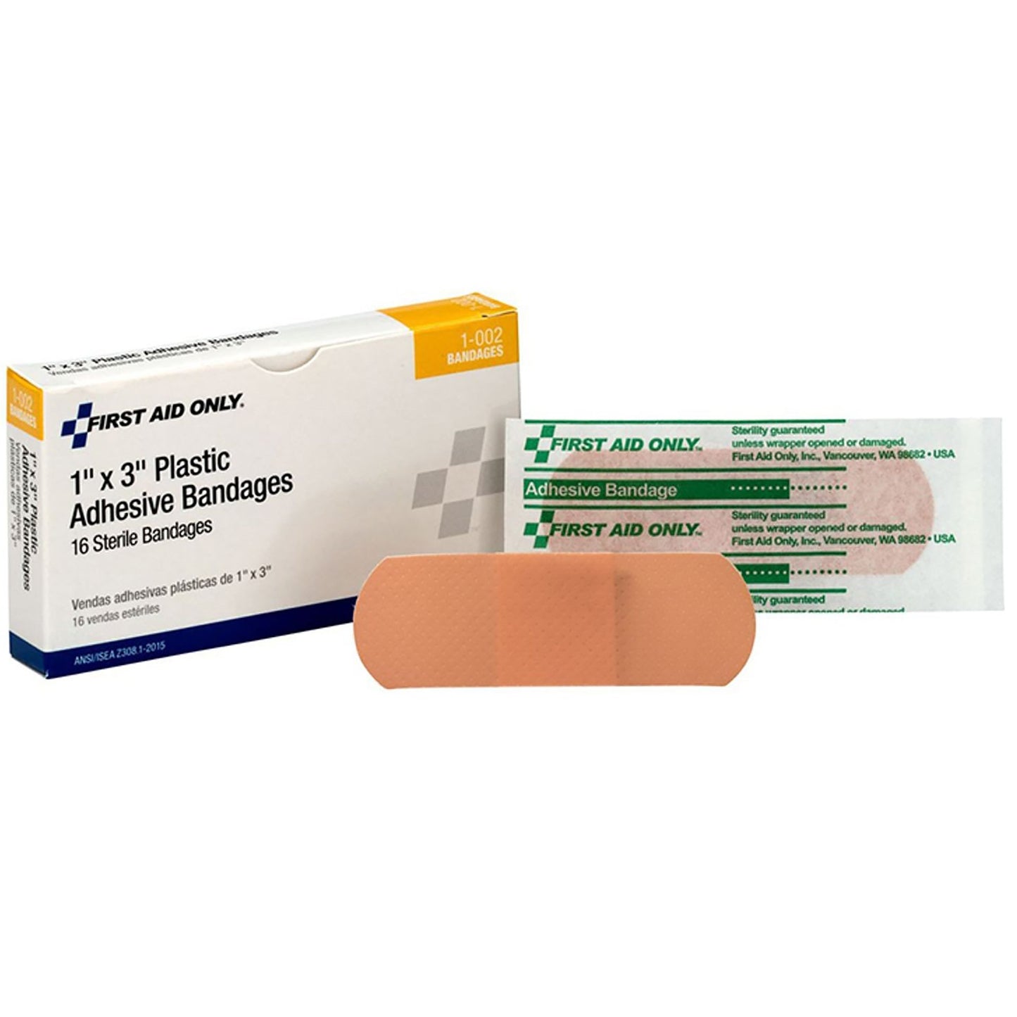 First Aid Only™ Tan Adhesive Strip, 1 x 3 Inch