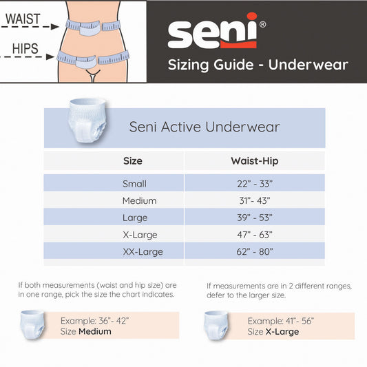UNDERWEAR, INCONT ACTIVE SUPER+ LG 39"-53" (18/PK 4PK/CS)