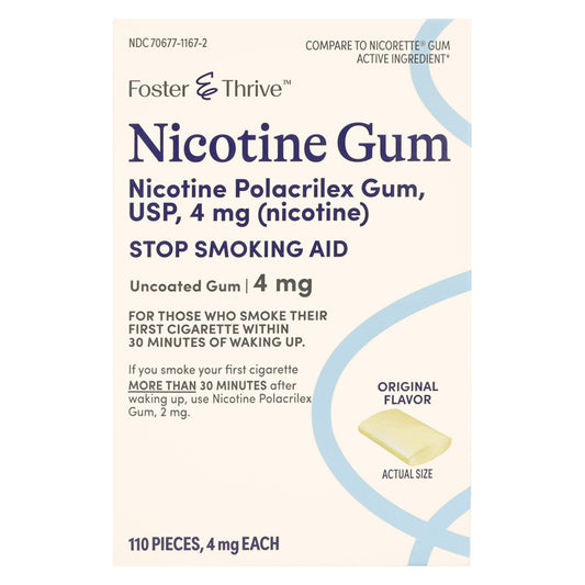 Foster & Thrive™ Nicotine Polacrilex 4 mg (Nicotine) Gum, Original Flavor