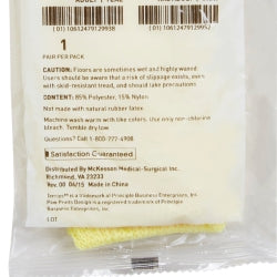 Slipper Socks McKesson Terries Unisex Toddler Single Tread Single Patient Use Yellow