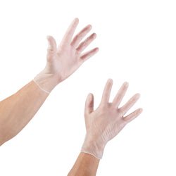 McKesson Vinyl Exam Gloves X-Large NonSterile Clear Smooth Standard Cuff Length 100 per Box
