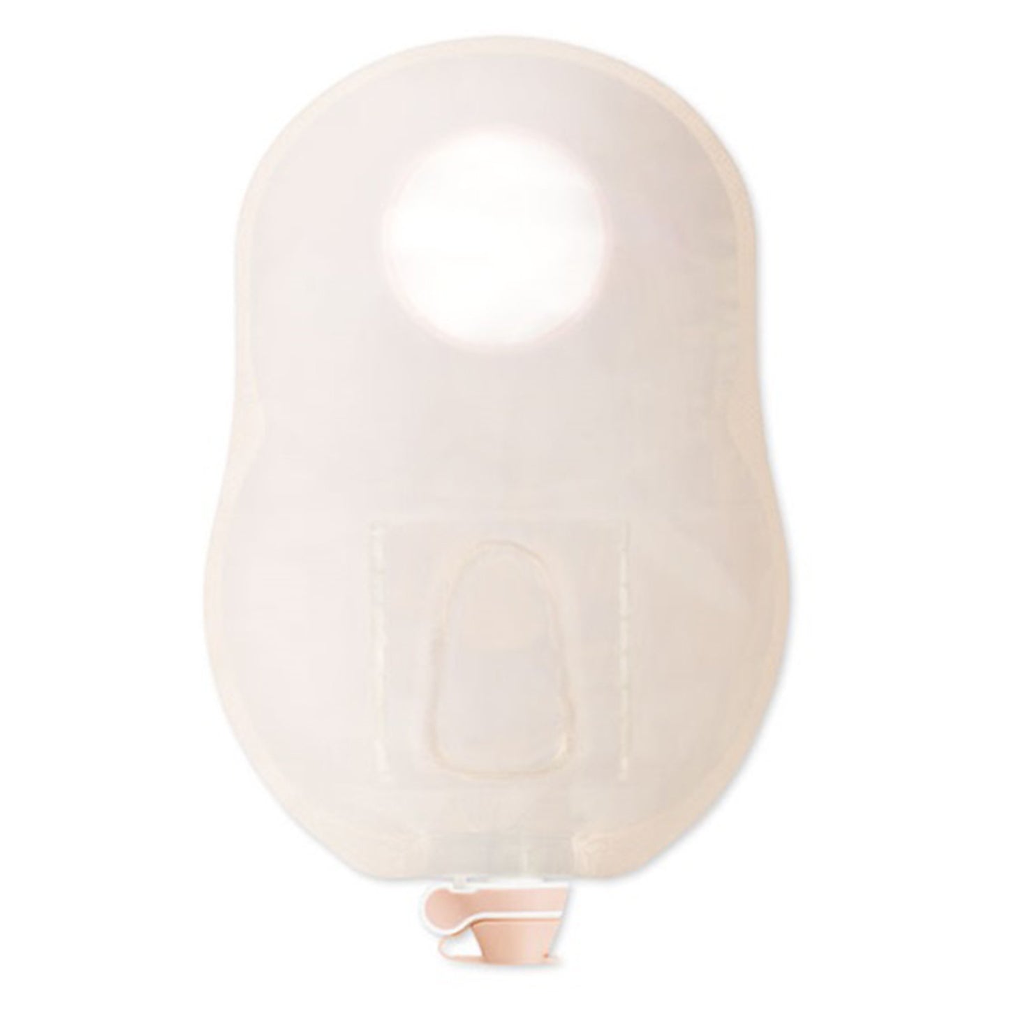 New Image™ 18904 Two-Piece Transparent Urostomy Pouch, 70 mm Flange, Blue Match