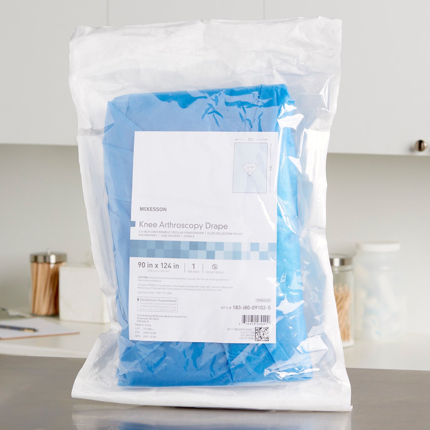 DRAPE, SURGICAL ORTHO KNEE 90"X124" (11/CS)