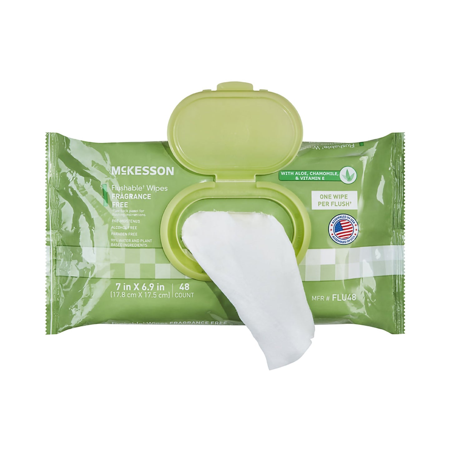 WIPE, WET FLUSHABLE UNSCNTED SFT PK W/LID (48/PK 12PK/CS)