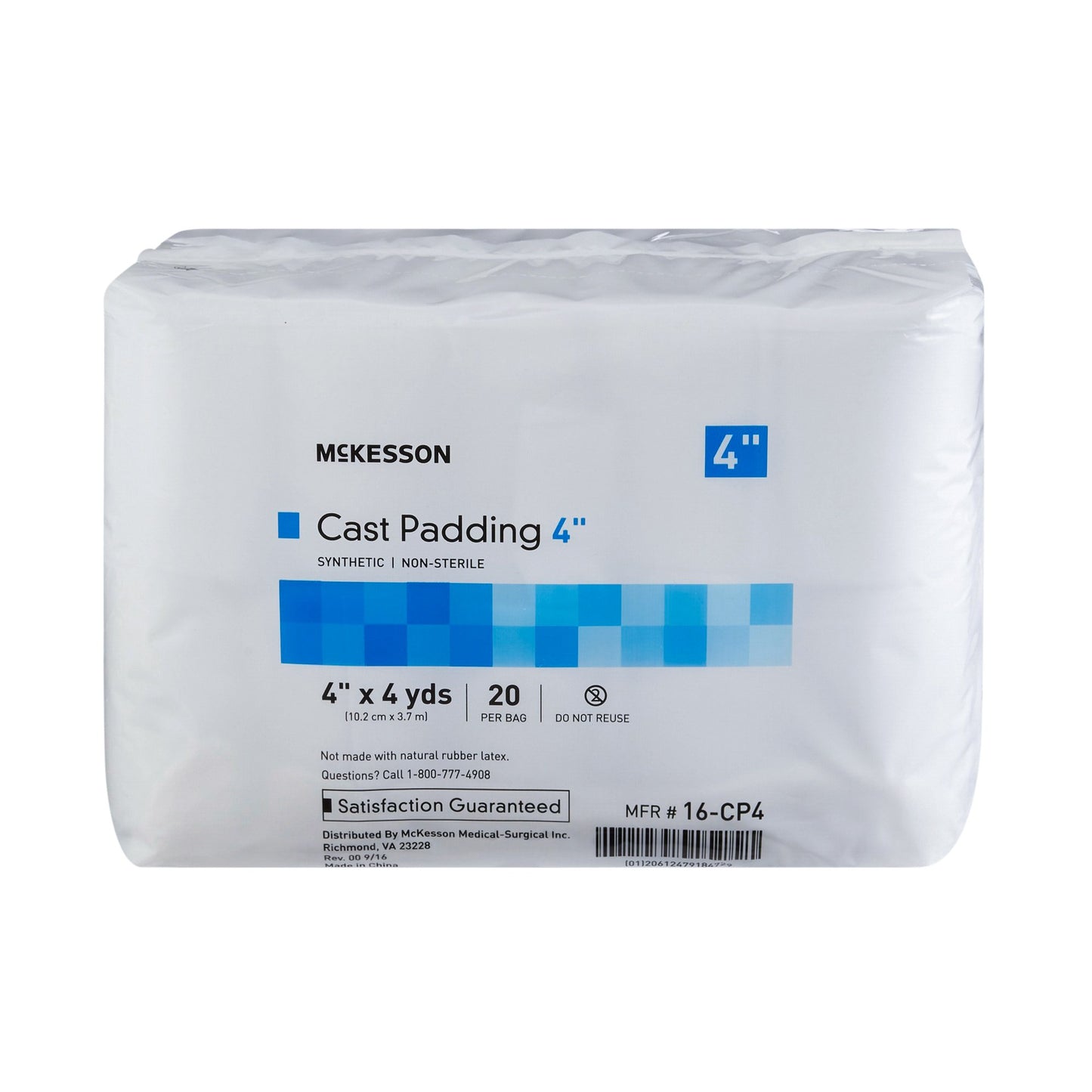 PADDING, CAST SYN 4"X4YDS (20RL/BG 4BG/CS)