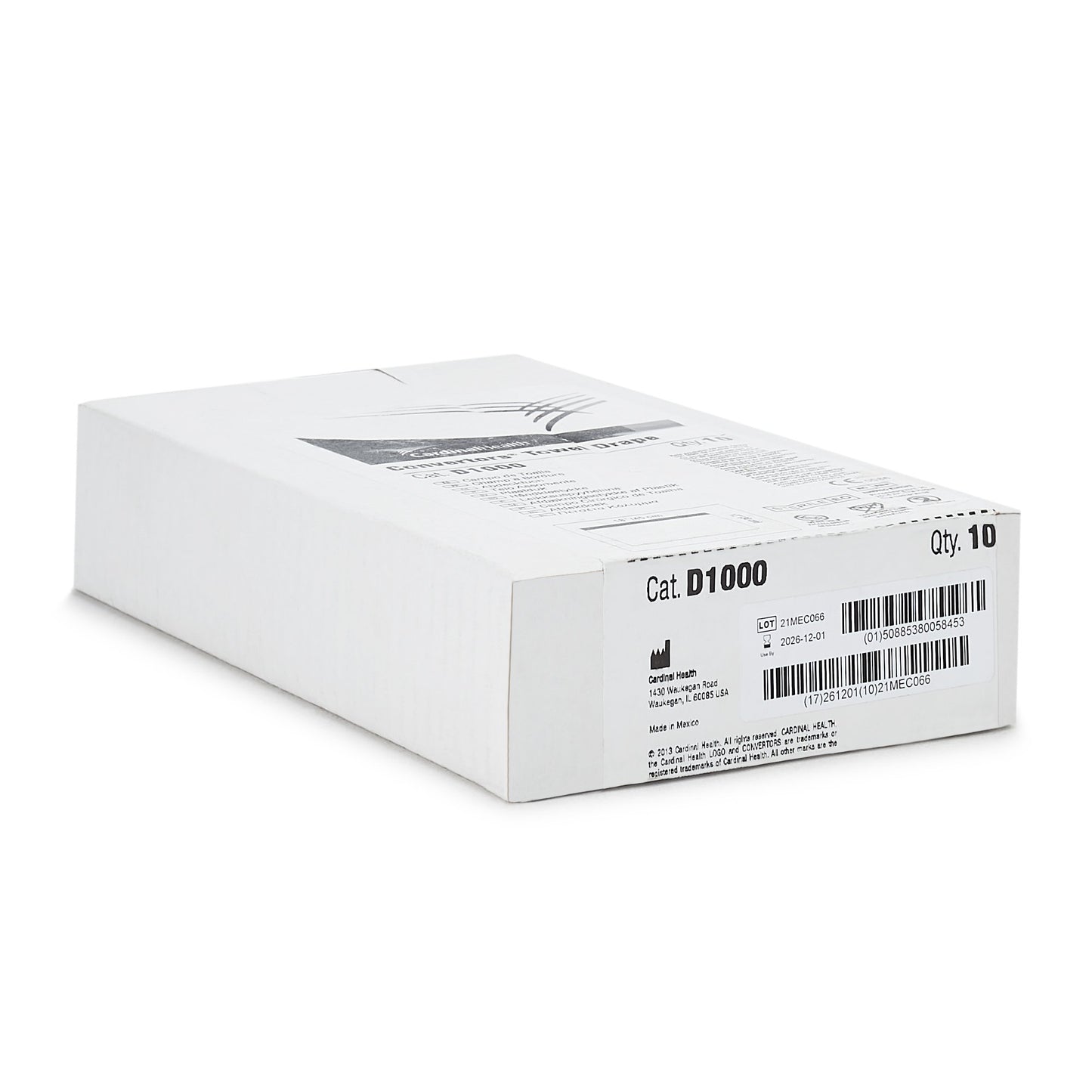 DRAPE, SURG TOWEL ADH PLAS SM 12"X18" (10/BX 1BX/CS)