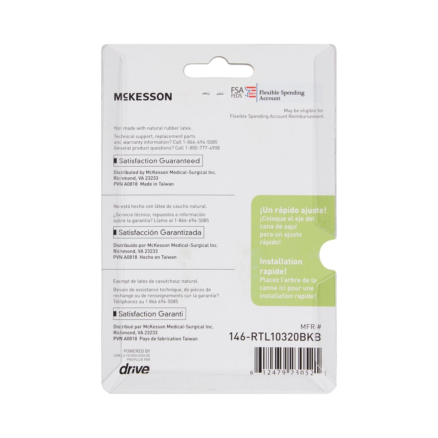 TIP, QUAD CANE SM BASE 1/2" (4/BX 10BX/CS)