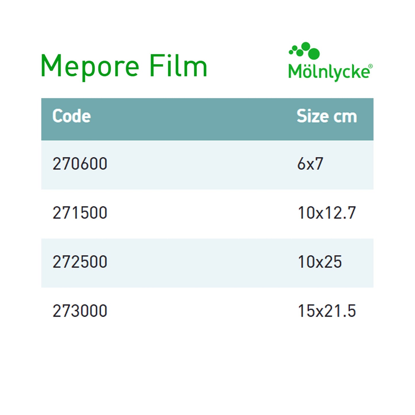 Mepore® Film Transparent Film Dressing, 6 x 8.5 Inch