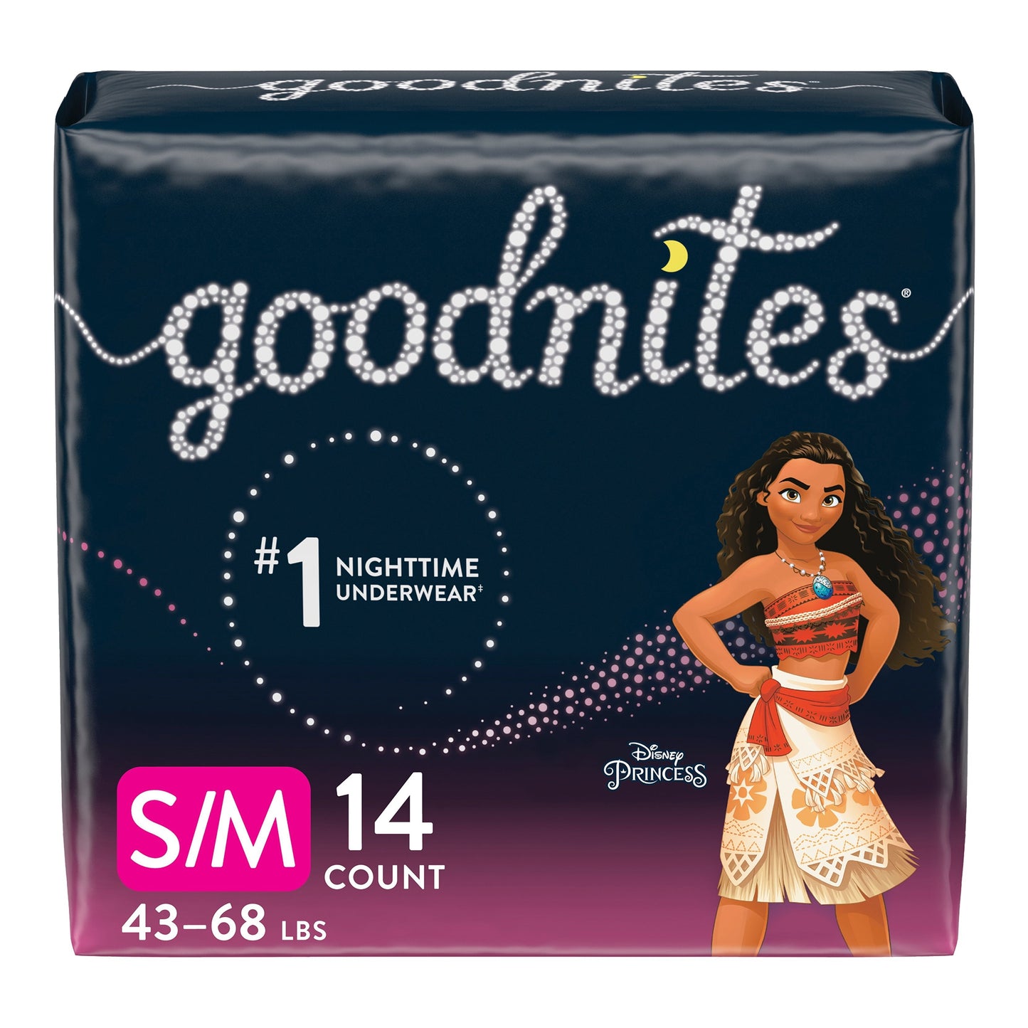 Goodnites® Heavy Absorbency Nighttime Underwear, S/M for Girls 43 – 68 lbs.
