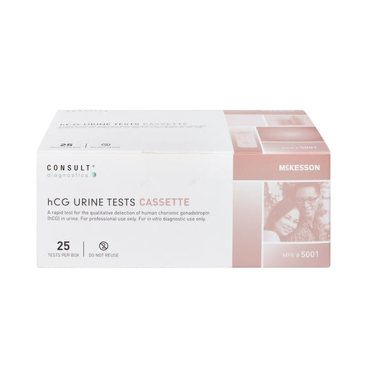 Reproductive Health Test Kit McKesson Consult hCG Pregnancy Test - 25 Cassettes