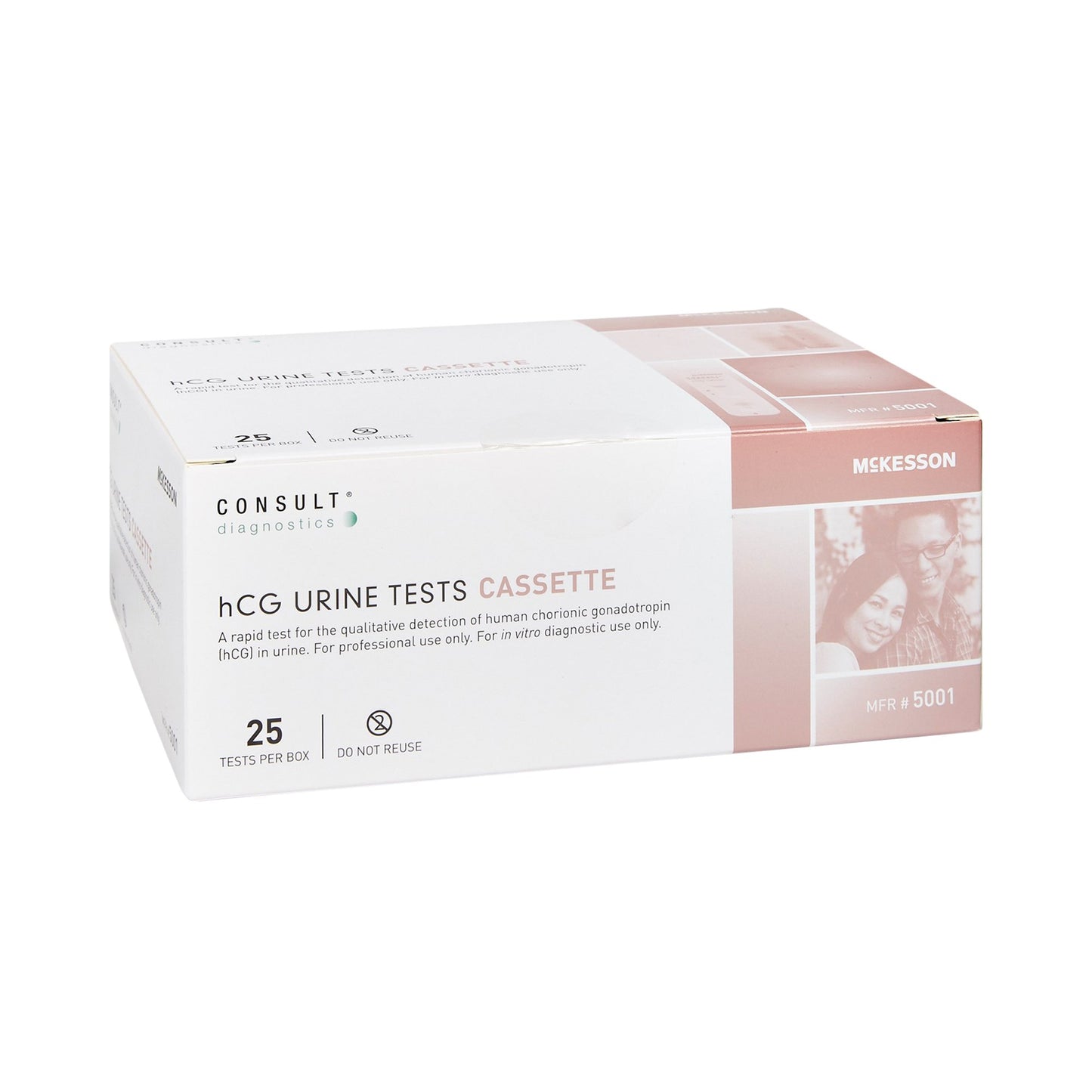 Reproductive Health Test Kit McKesson Consult hCG Pregnancy Test - 25 Cassettes