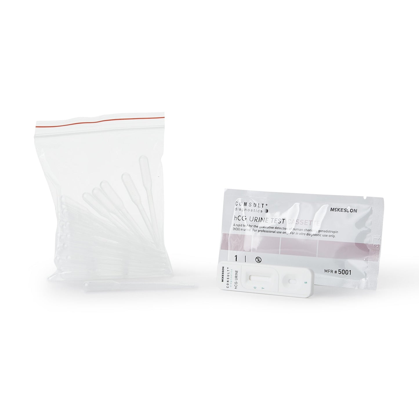 Reproductive Health Test Kit McKesson Consult hCG Pregnancy Test - 25 Cassettes