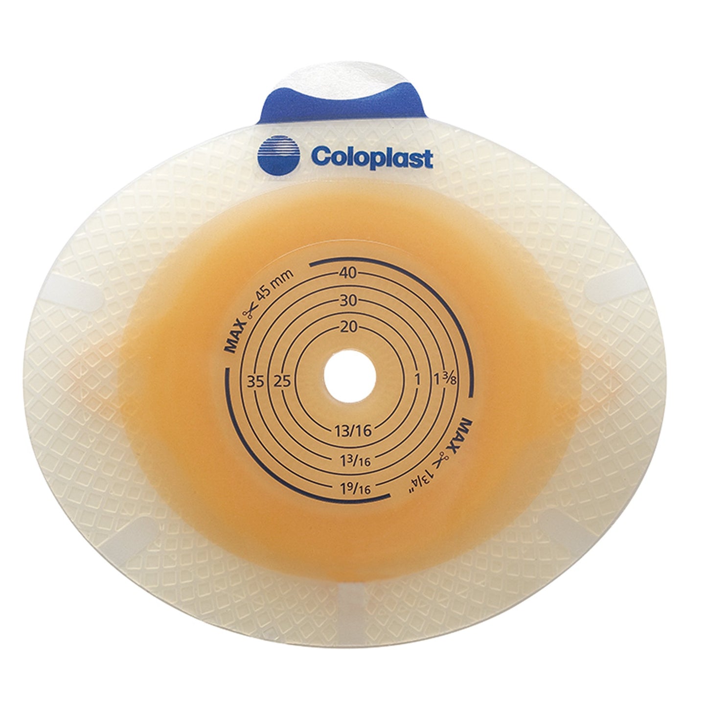 SenSura® Click Flat Ostomy Barrier, Trim to fit 10 – 45 mm Stoma Opening, Red