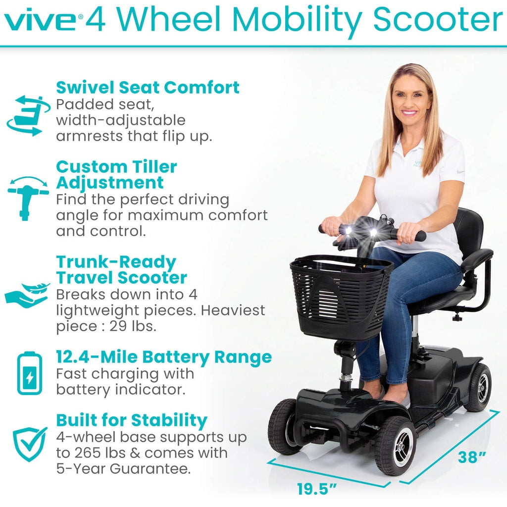 Vive Health 4 Wheel Mobility Scooter