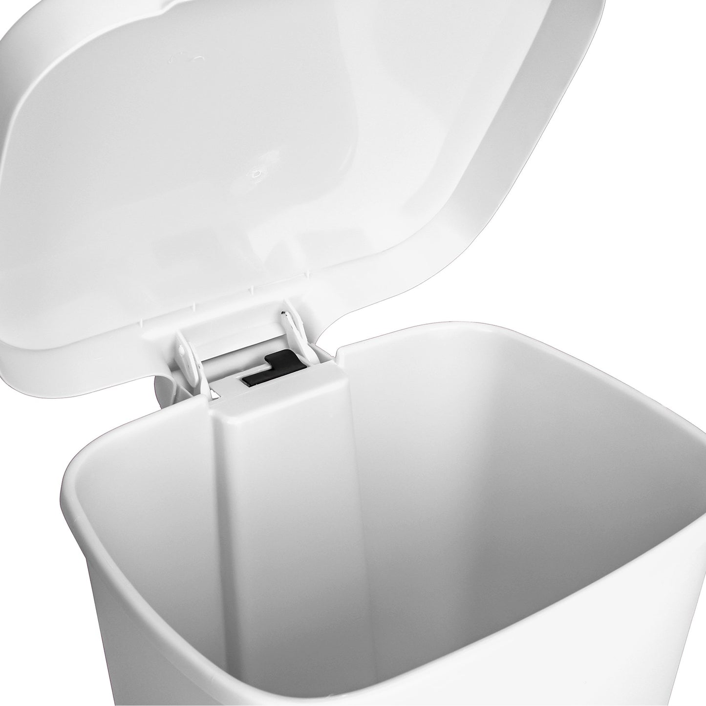 WASTECAN, STEP-ON RECTGL PLAS WHT 32QT