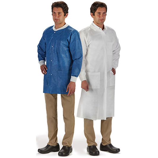 JACKET, LAB LABMATES 3PCKT COLLAR CUFFS BLU SM (10/BG)