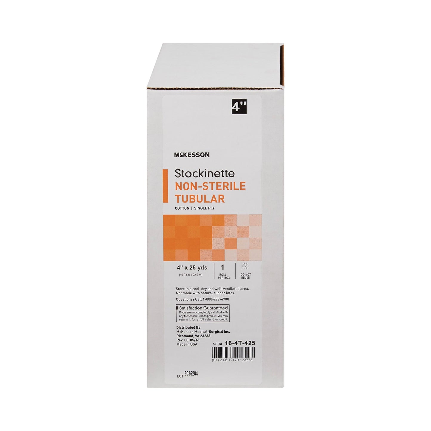 STOCKINETTE, TUBE CTN 4"X25YD (10RL/CS)