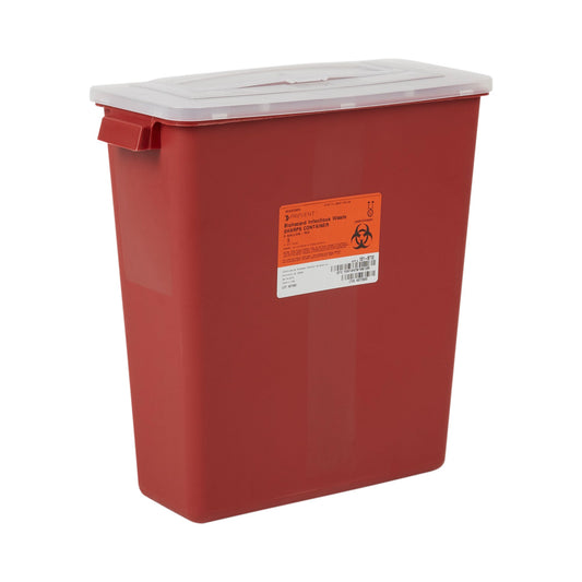 Sharps Container McKesson Red Base 13-1/2 H X 12-1/2 W X 6 D Inch Horizontal Entry 3 Gallon