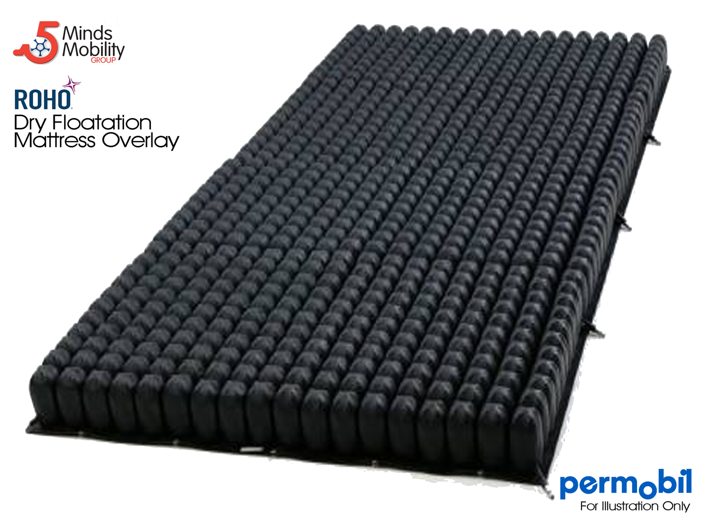 ROHO DRY FLOATATION BARIATRIC MATTRESS OVERLAY 56" WITH STANDARD COVER