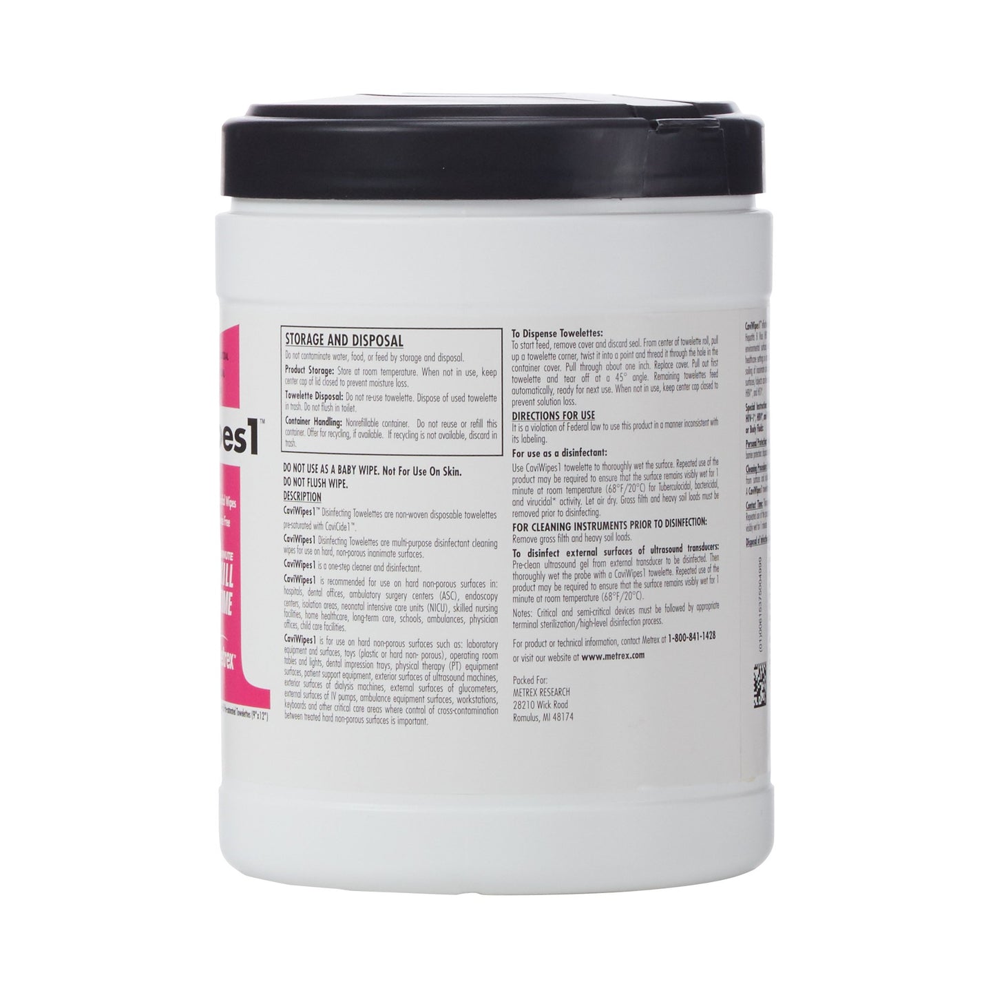 WIPE, DISINFECT HD SURF CAVIWIPE1 9X12 XLG(65/CN)