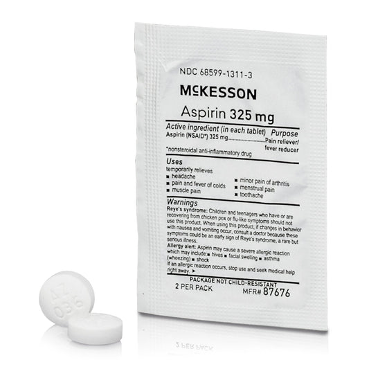 ASPIRIN, TAB 325MG 250X2 (250/BX 12 BX/CS)