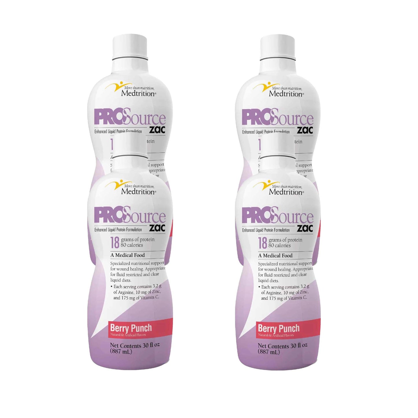 ProSource ZAC™ Berry Punch Complete Liquid Protein for Medical Food Use, 32-oz.