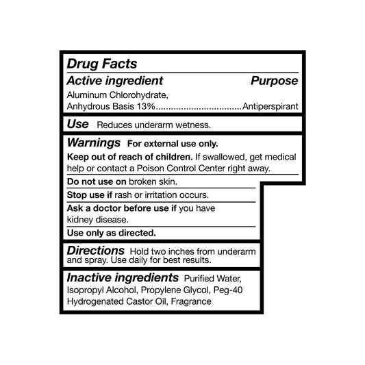 DEODORANT SPRAY, 2OZ (48/CS)