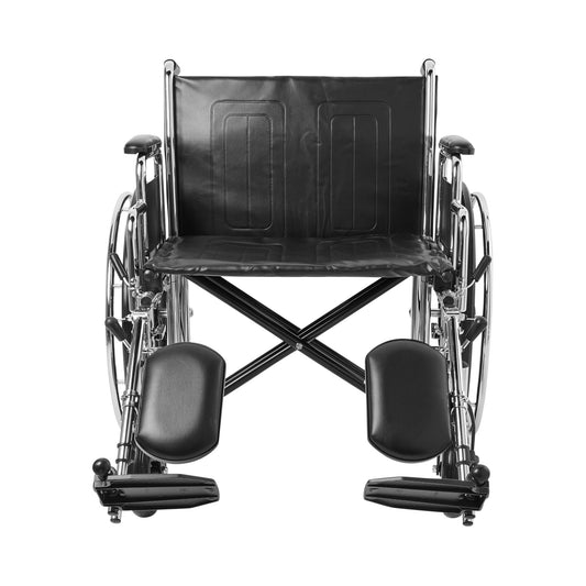 WHEELCHAIR, HD DUAL CROSS BRACE DDA ELR 24" 450LBS