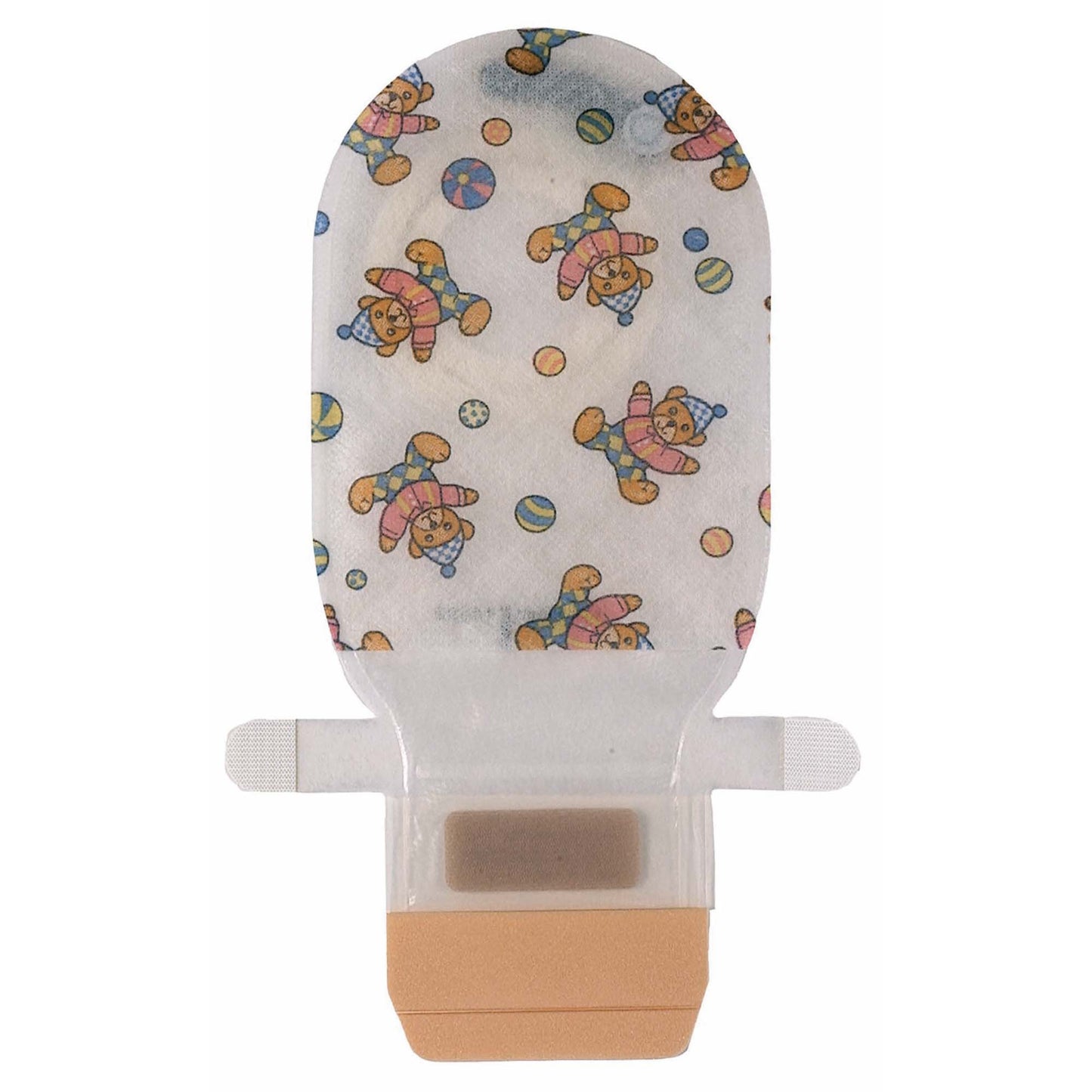 Assura® ColoKids™ Teddy Bear Design Colostomy Pouch, Purple Match