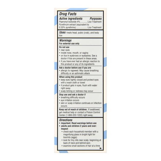 LICE TRTMT, SHAMPOO FT 4-0.33%4OZ